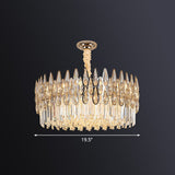 Minimalist K9 Optical Crystal Drum Pendant Light - Clear Chandelier For Living Room 7 /