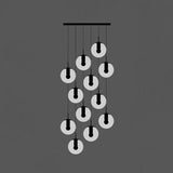 Black Globe Pendant Light Fixture With Cream Glass - Perfect For Stairs And Multiple Hanging Lights