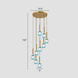 Modern Ombre Glass Ceiling Light Pendant For Living Room - Multi-Shaped And Stylish Suspension 9 /