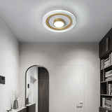 Minimalist Gold Led Flushmount Foyer Light Small Acrylic Ceiling Flush Mount / White Round