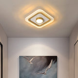 Minimalist Gold Led Flushmount Foyer Light Small Acrylic Ceiling Flush Mount