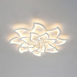 Contemporary White Metal Flushmount Light With Crystal Ball Accent 16 /