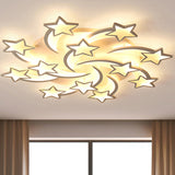 Modern White Acrylic Led Flush Mount Ceiling Light Fixture For Living Room 12 /
