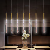 Modern Bubble Crystal Pendant Light - Linear Design Gold Finish Warm/White/Purple Ideal For Bars /