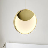Post Modern Gold Milk Glass Pendant Ceiling Lamp For Living Room With Led Lights And Multiple Arc