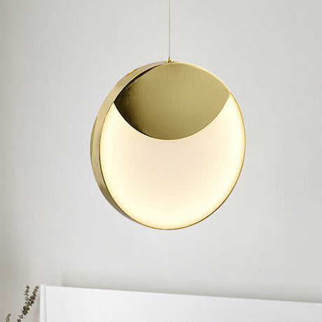Post Modern Gold Milk Glass Pendant Ceiling Lamp For Living Room With Led Lights And Multiple Arc