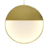 Post Modern Gold Milk Glass Pendant Ceiling Lamp For Living Room With Led Lights And Multiple Arc