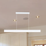 Sleek Black/White/Brown Linear Pendant Led Light In Warm/White/Natural 31.5’/39’/47’ Wide