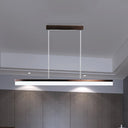 Sleek Black/White/Brown Linear Pendant Led Light In Warm/White/Natural 31.5’/39’/47’ Wide