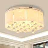 Modernist Crystal Flush Mount Lighting With Multi Lights - 18/19.5 Wide White Led Fixture / 18