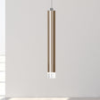 Modern Slim Metal Pendant Light In Black/Gold With Warm/White Led - 12’/19.5’/23.5’ Height