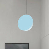 8/12W Modern Nordic Style Metal Pendant Lamp - 1 Light Black/Grey/White Blue / 8