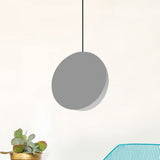 8/12W Modern Nordic Style Metal Pendant Lamp - 1 Light Black/Grey/White