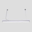 Sleek Acrylic Bar Led Suspension Pendant Light For Office Spaces Silver / 23.5’