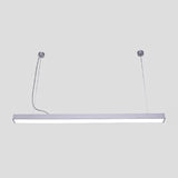Sleek Acrylic Bar Led Suspension Pendant Light For Office Spaces Silver / 23.5’