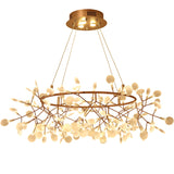 Bronze Acrylic Led Pendant Light: Designer Heracleum Chandelier For Living Room