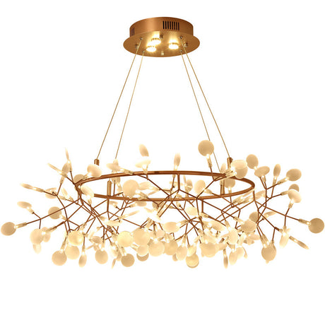 Bronze Acrylic Led Pendant Light: Designer Heracleum Chandelier For Living Room