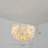 Sleek Nordic Fabric Pendant Light: White Domed Suspension For Living Room