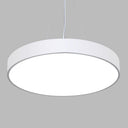 Metallic Led Pendant Light: Simple Style For Office Spaces White / 16’
