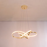 Minimalist Gold-Plated Pendant Chandelier With Led Suspension Light For Restaurants