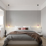 Gourd Shaped Terrazzo Hanging Lamp With Opal Glass Shade