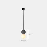 Gourd Shaped Terrazzo Hanging Lamp With Opal Glass Shade