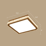 Prismatic K9 Crystal Ceiling Light: Elegant White Flush Mount Led For Bedroom