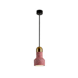 Nordic Terrazzo Ceiling Pendant Lamp With Down Lighting For Living Room Pink