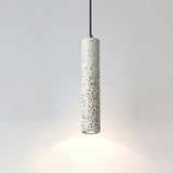 Nordic Concrete Pendant Light - 1-Light Black/White/Yellow Suspension White