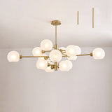 Sleek Postmodern Sputnik Chandelier For Living Room - Stylish Glass Ceiling Light Fixture 15 / Gold