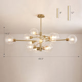 Sleek Postmodern Sputnik Chandelier For Living Room - Stylish Glass Ceiling Light Fixture