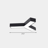 Minimalist Geometric Metal Led Ceiling Mount Light For Offices