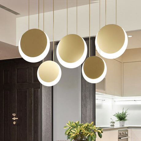 Anna - Moon Shaped Pendant Nordic Metal 3/4/5 Lights Cluster Light
