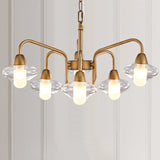 Frosted Glass Chandelier - Modern 6-Light Pendant Lighting For Dining Room