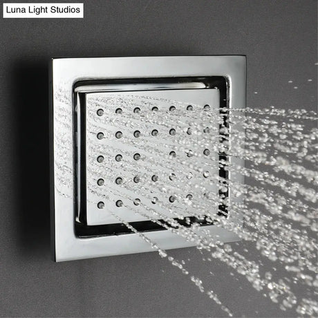 24x12 Inch 600x300mm Bluetooth Music LED Shower Head Panel Faucet Rain Mist Waterfall Column Thermostatic Mixer Valve