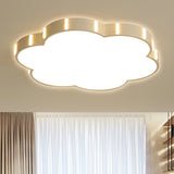 Blossom Shaped Kindergarten Flushmount Ceiling Lamp In White / 16.5 Warm