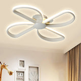 Stylish Petal Led Ceiling Mount Light - Acrylic White Lamp For Kids Bedrooms / Warm Small