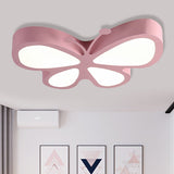 Butterfly Led Ceiling Lamp For Kids In Sweet Macaron Colours Pink