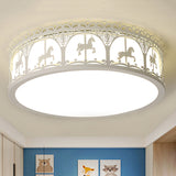 Modern Acrylic Flush Mount Ceiling Light: Perfect For Kids Bedroom White / 16.5