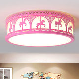 Modern Acrylic Flush Mount Ceiling Light: Perfect For Kids Bedroom Pink / 16.5 Warm