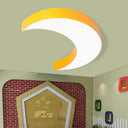Acrylic Lovely Ceiling Fixture Light For Crescent Child Bedroom Yellow / 18’ White