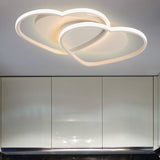 Loving Heart Acrylic Flushmount Ceiling Light For White Bedroom