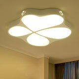Floral Acrylic Ceiling Mount Light: Elegant Contemporary Lamp In White Finish / 21