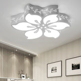 Modern Led Ceiling Light With Butterfly Metal Flush Mount For Girls Bedroom - White / B