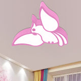 Modern Led Flushmount Ceiling Light: Stylish Flying Bird Design For Kindergarten Pink / White 18’