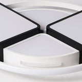 Modern Fan-Shaped Led Flush Mount Ceiling Light With Metal And Acrylic Shade - 16/19.5