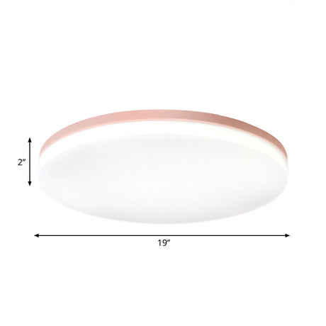 10/15/19 W Macaron Metal Flush Ceiling Lamp In Green Pink White Or Yellow - Indoor Lighting