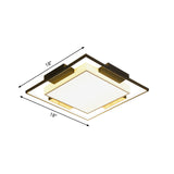 Modern Led Flush Mount Light With Acrylic Shade In Black And White - Available 3 Sizes