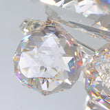 Minimal Gold/Silver Bedroom Flush Ceiling Light With Irregular Crystal Shade - Set Of 4