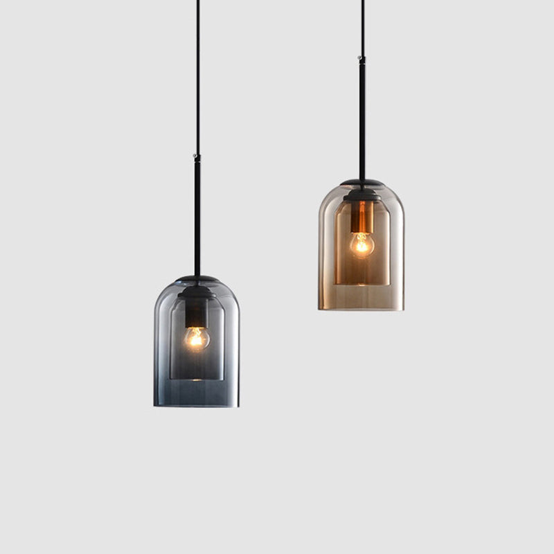 Modern Glass Pendant Ceiling Light For Bedroom - Bell Hanging Lamp